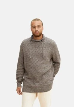 Tom Tailor Mit Sch - Trui - Navy White Brown Mouline