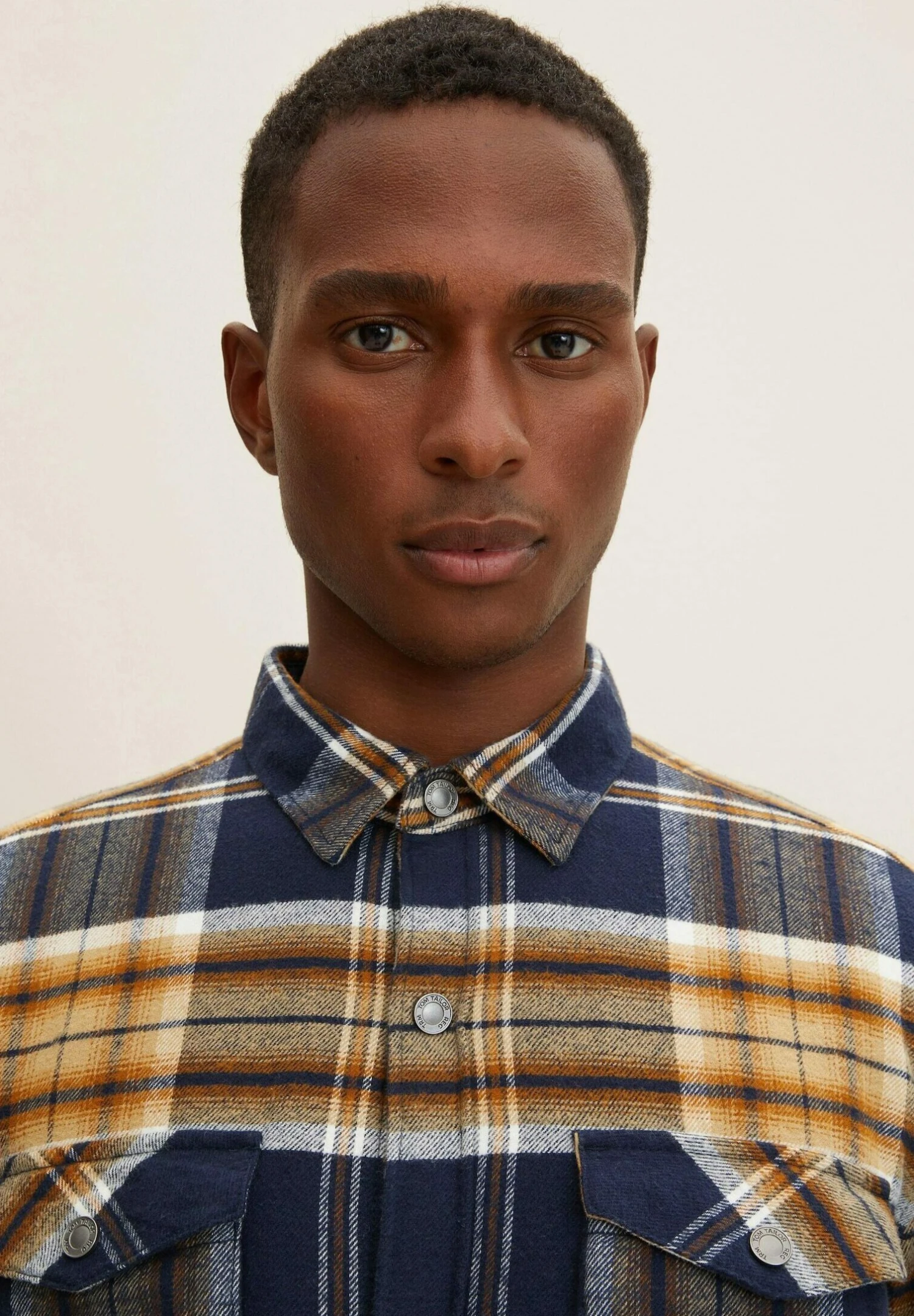 Tom Tailor Regular Fit Mit Karomuster - Overhemd - Navy Brown Big Check 6 Tom Tailor Regular Fit Mit Karomuster - Overhemd - Navy Brown Big Check - Afbeelding 4