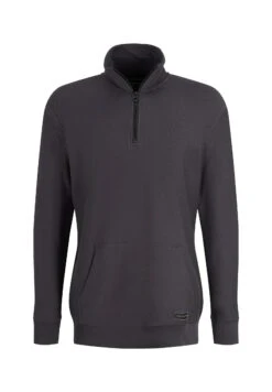 TOM TAILOR Denim Strukturiertes Langarm Stehkra - Longsleeve - Coal Grey -Tom Tailor Winkel 8e1372b087b44246ae24ab9c0a662f0b