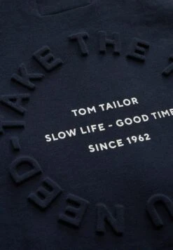 Tom Tailor Mit Textprint - Sweater Met Rits - Sky Captain Blue -Tom Tailor Winkel 8e7c9f07feef4d44b490aae6d0289d4e