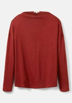 Tom Tailor Mit Umgeschlagenem Stehkragen - Longsleeve - Dark Maroon Red -Tom Tailor Winkel 8e82ab26933c4396849ca83488a9925f