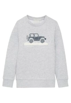 Tom Tailor Mit Motivprint  - Sweater - Light Stone Grey Melange