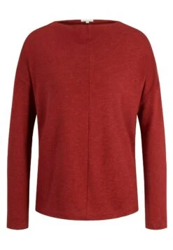Tom Tailor Mit Umgeschlagenem Stehkragen - Longsleeve - Dark Maroon Red -Tom Tailor Winkel 8ea22bf485eb4016965967ae9659bcf6