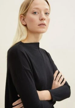 Tom Tailor Mit Umgeschlagenem Stehkragen - Longsleeve - Deep Black -Tom Tailor Winkel 8eafd8c909e94266875c5d012d29da97