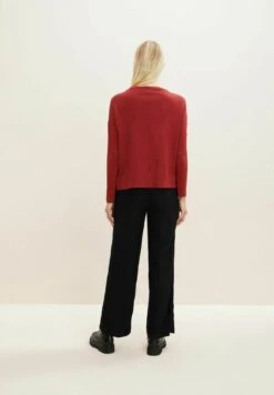 Tom Tailor Mit Umgeschlagenem Stehkragen - Longsleeve - Dark Maroon Red -Tom Tailor Winkel 8f210fa35f4c489eb003ac6e8a62d60f