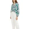 Tom Tailor Longsleeve - Blouse - Green Flower Design -Tom Tailor Winkel 8f36292c23d4419db33a8ca8fd0bb48f