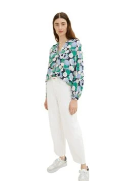 Tom Tailor Longsleeve - Blouse - Green Flower Design