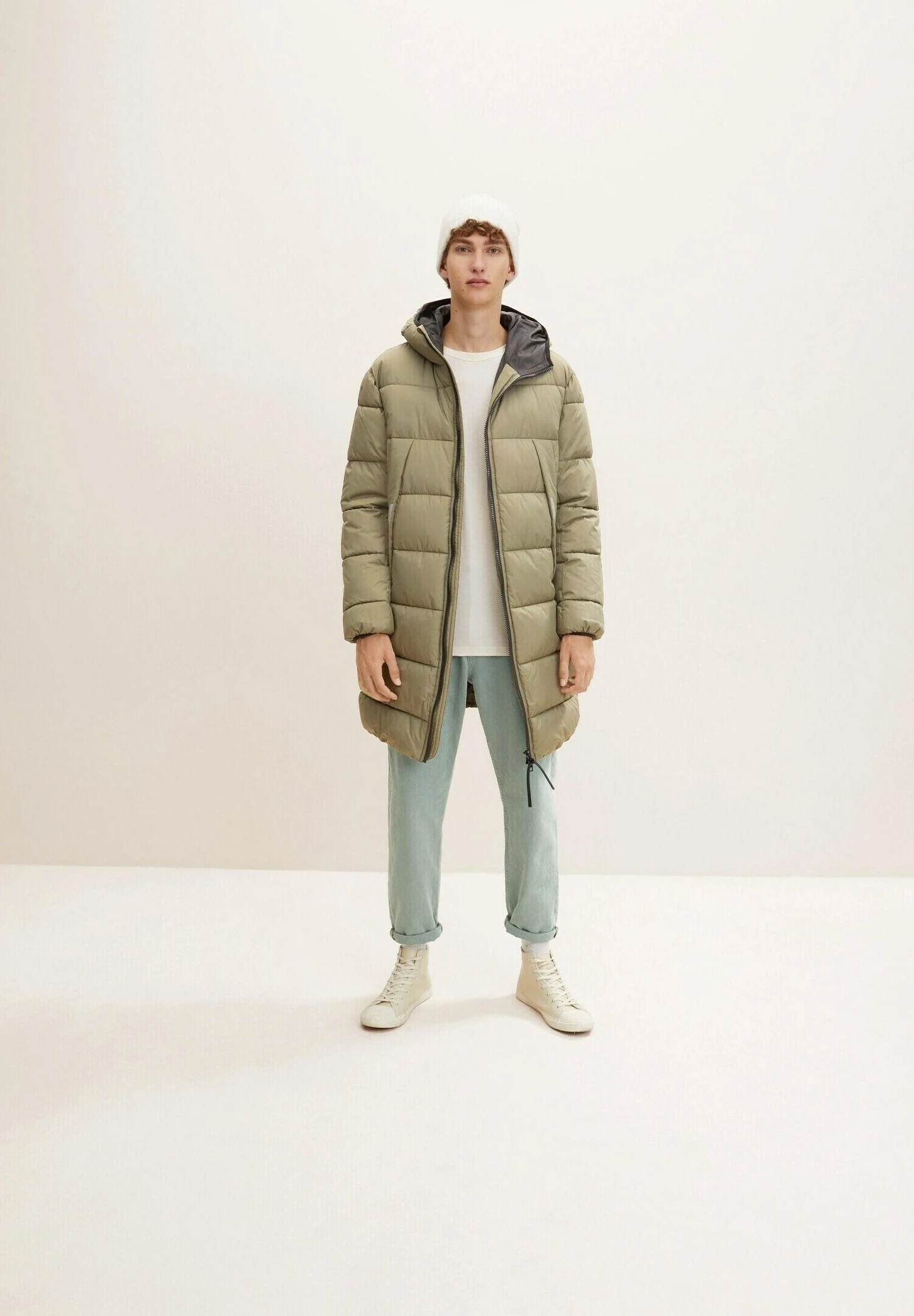 TOM TAILOR Denim Puffer - Winterjas - Dusty Olive Green 4 TOM TAILOR Denim Puffer - Winterjas - Dusty Olive Green - Afbeelding 2