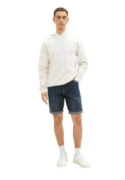 Tom Tailor Josh - Jeansshort - Used Dark Stone Blue Denim