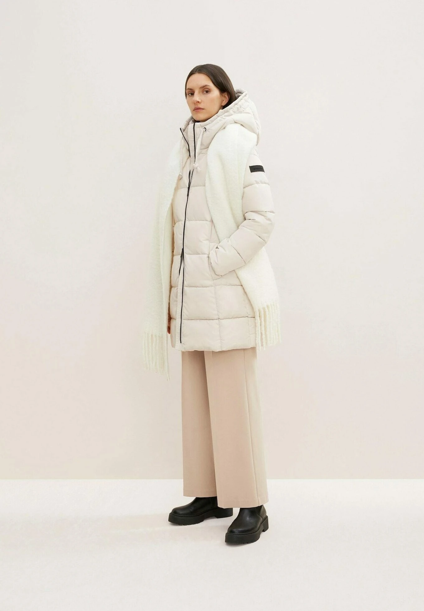 Tom Tailor Gesteppter - Winterjas - Cold Beige 4 Tom Tailor Gesteppter - Winterjas - Cold Beige - Afbeelding 2