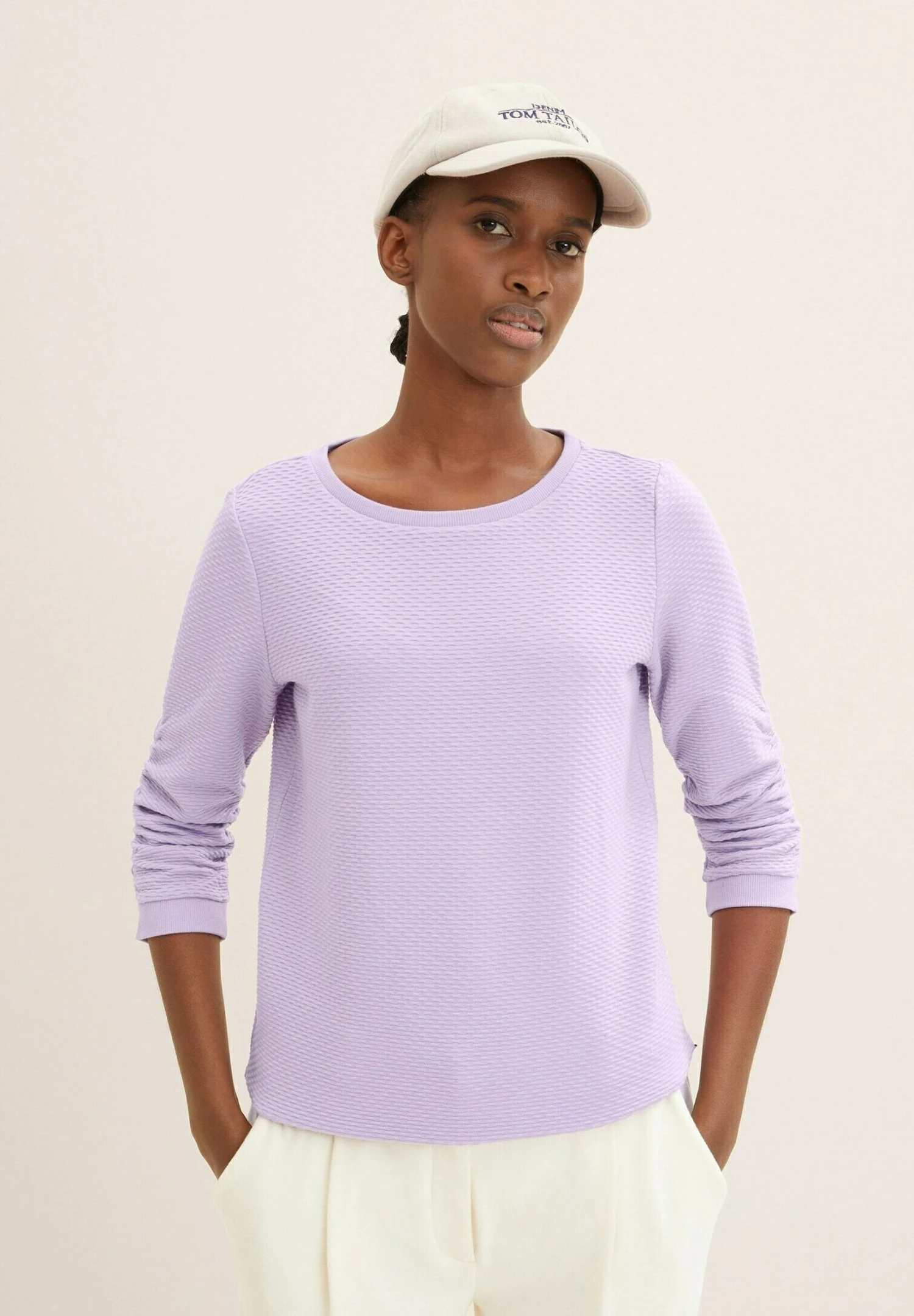 TOM TAILOR Denim Structured - Sweater - Lilac Vibe 7 TOM TAILOR Denim Structured - Sweater - Lilac Vibe - Afbeelding 5