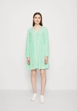 TOM TAILOR Denim Allover Printed Babydoll Dress - Jurk - Vertical Green/White