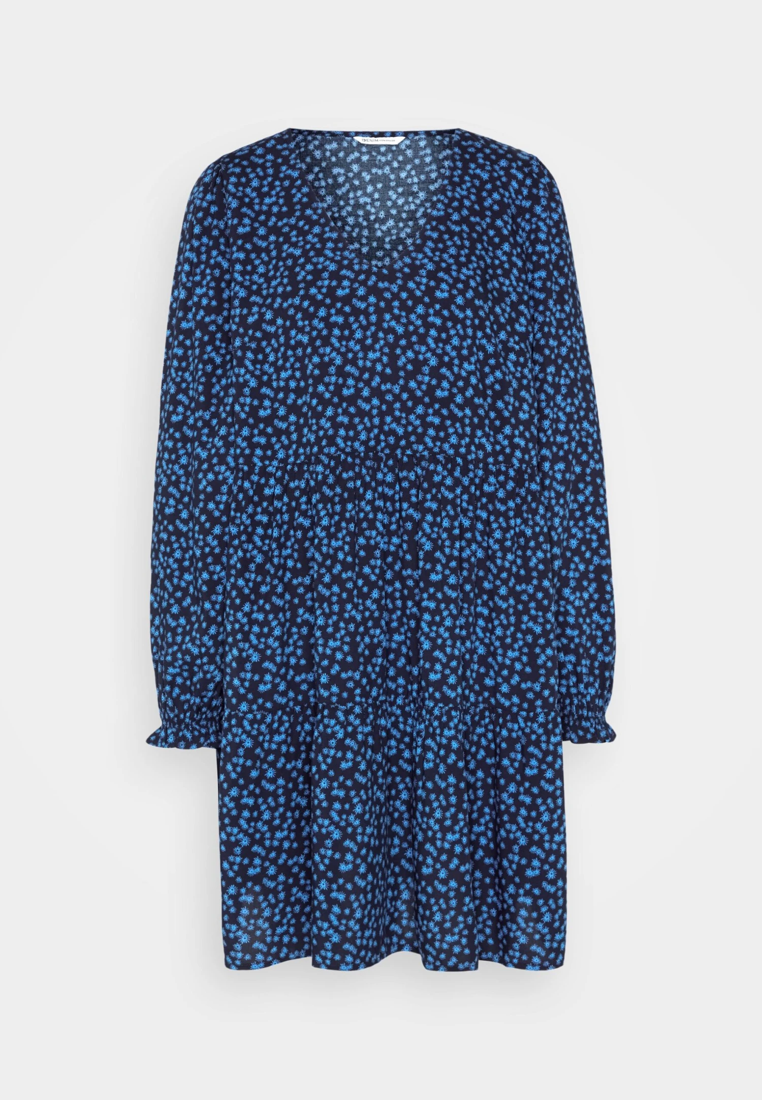 TOM TAILOR Denim V-Neck Babydoll Dress - Jurk - Navy Blue 7 TOM TAILOR Denim V-Neck Babydoll Dress - Jurk - Navy Blue - Afbeelding 5