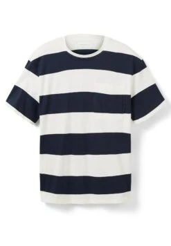Tom Tailor Gestreiftes- T-Shirt Print - Navy Large Stripe -Tom Tailor Winkel 93378fcdca1f47249b57903f17865b13