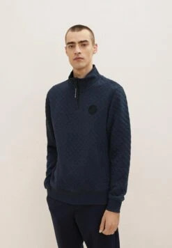 Tom Tailor Mit Steppmuster  - Sweater - Blue Grey Melange