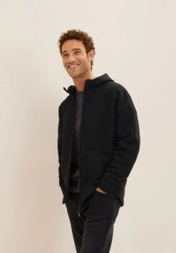 TOM TAILOR Denim Sweater Met Rits - Black -Tom Tailor Winkel 942e97f67857416a9dc3cfe7ddc4c807