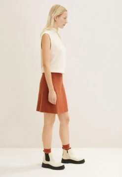 Tom Tailor Mit Struktur  - A-Lijn Rok - Canyon Sunset Red Melange -Tom Tailor Winkel 95575bafa2dd42a8a7e5ec1289852b43
