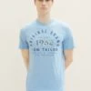 Tom Tailor Mit Print - T-Shirt Print - Blue Thin Stripe