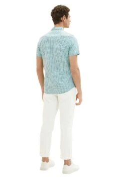 Tom Tailor Kariert - Overhemd - Turquoise Navy Check -Tom Tailor Winkel 95e37b6869ee4e76ab8bbcbe754a4ef7