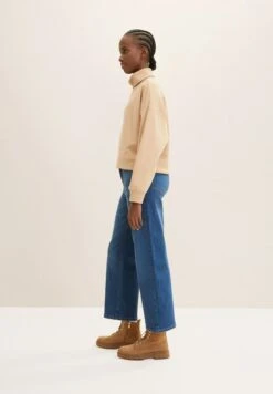 TOM TAILOR Denim Culotte - Straight Leg Jeans - Used Dark Stone Blue Denim -Tom Tailor Winkel 9678e0313b714f4988ab4b73d98706b6