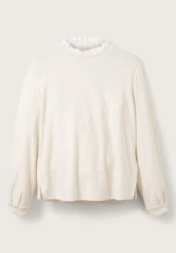 Tom Tailor Mit Rüschen Detail - Sweater - Soft Buttercream Melange -Tom Tailor Winkel 96c5d90e9b564040bbac4a7fa847d940