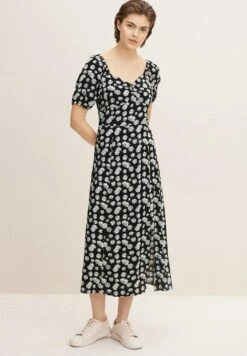 TOM TAILOR Denim Jurk - Black Daisy Print