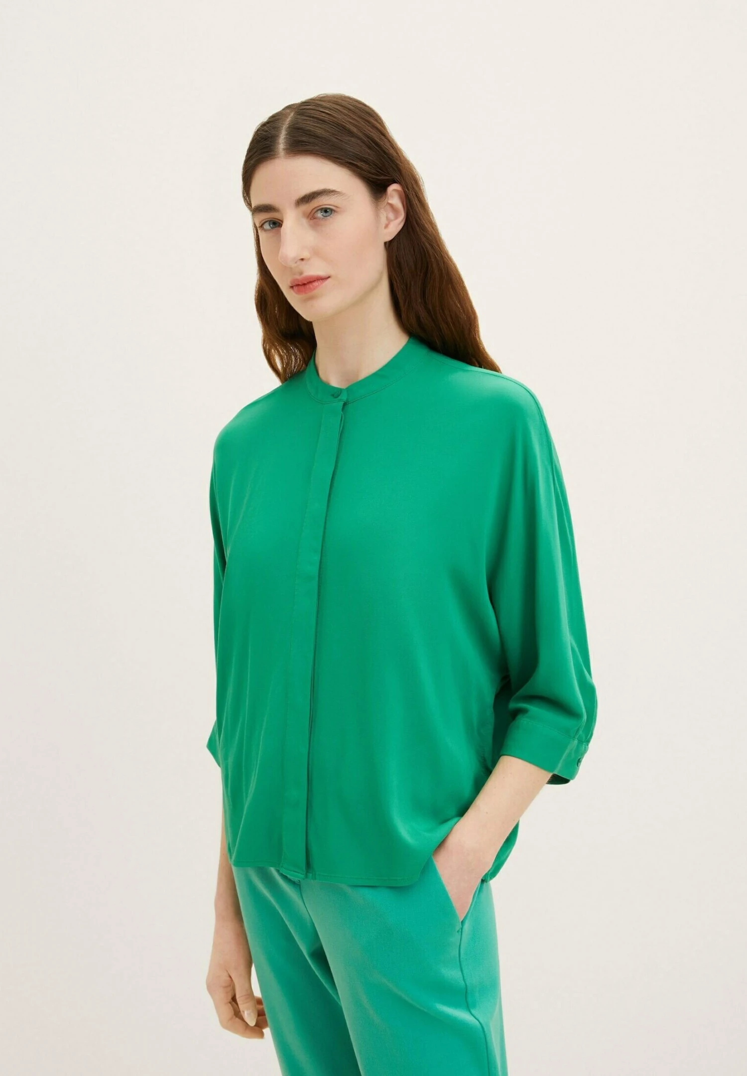 Tom Tailor Loose Fit- Overhemdblouse - Vivid Leaf Green 3 Tom Tailor Loose Fit- Overhemdblouse - Vivid Leaf Green