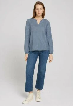 Tom Tailor Longsleeve - Faded Blue White Thin Stripe -Tom Tailor Winkel 9966736435e64a568f7a58bfc15facef
