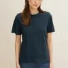 Tom Tailor In Melange Optik - T-Shirt Basic - Midnight Sail