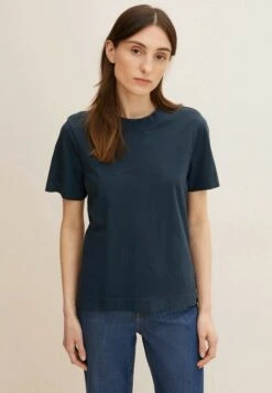 Tom Tailor In Melange Optik - T-Shirt Basic - Midnight Sail