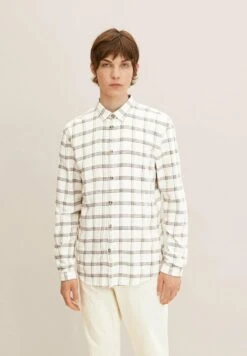 TOM TAILOR Denim Mit Karomuster - Overhemd - Beige Base Multicolor Check