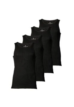 Tom Tailor Tank 4 Pack Garr - Hemd - Schwarz