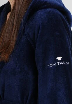 Tom Tailor Basic Velours - Badjas - Navy -Tom Tailor Winkel 9b9e25c959744da3948b9fa68d9237ee
