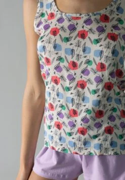 Tom Tailor Shorty - Pyjama - Weiß Mittel Multicolor -Tom Tailor Winkel 9bef1cc6f81443608e764f5b53582fc0