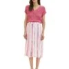 Tom Tailor Bedruckter - A-Lijn Rok - Pink Tie Dye Stripe