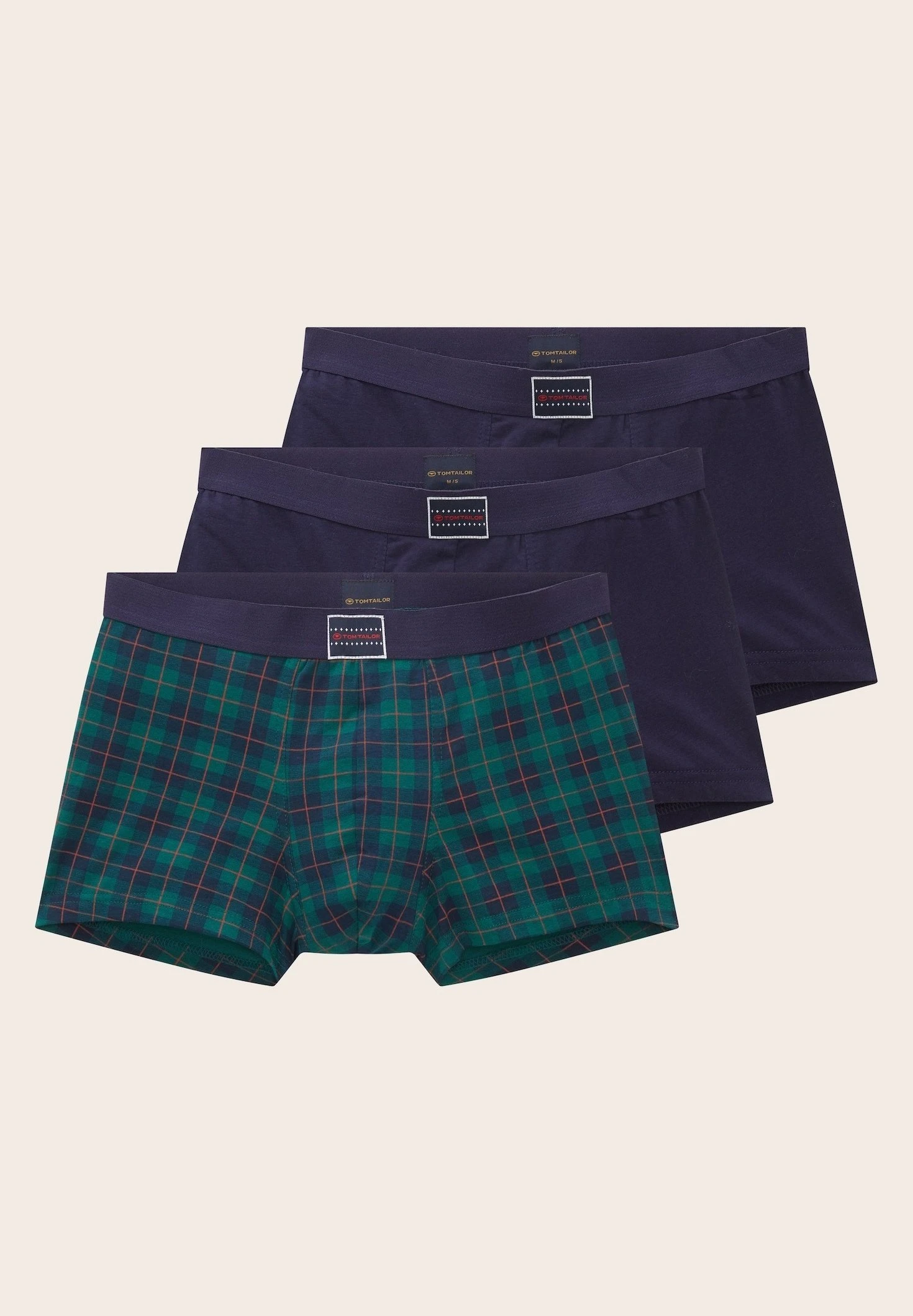 Tom Tailor 3Er Pack - Onderbroeken - Green Dark Check 6 Tom Tailor 3Er Pack - Onderbroeken - Green Dark Check - Afbeelding 4