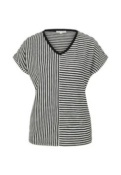 Tom Tailor T-Shirt Print - Black Horizontal Stripe