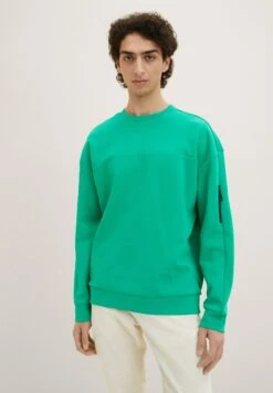 TOM TAILOR Denim Mit Print  - Sweater - Fresh Peppermint