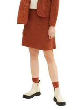 Tom Tailor Mit Struktur  - A-Lijn Rok - Canyon Sunset Red Melange -Tom Tailor Winkel 9d8c39732c4e4d019cd246e7cdc85062