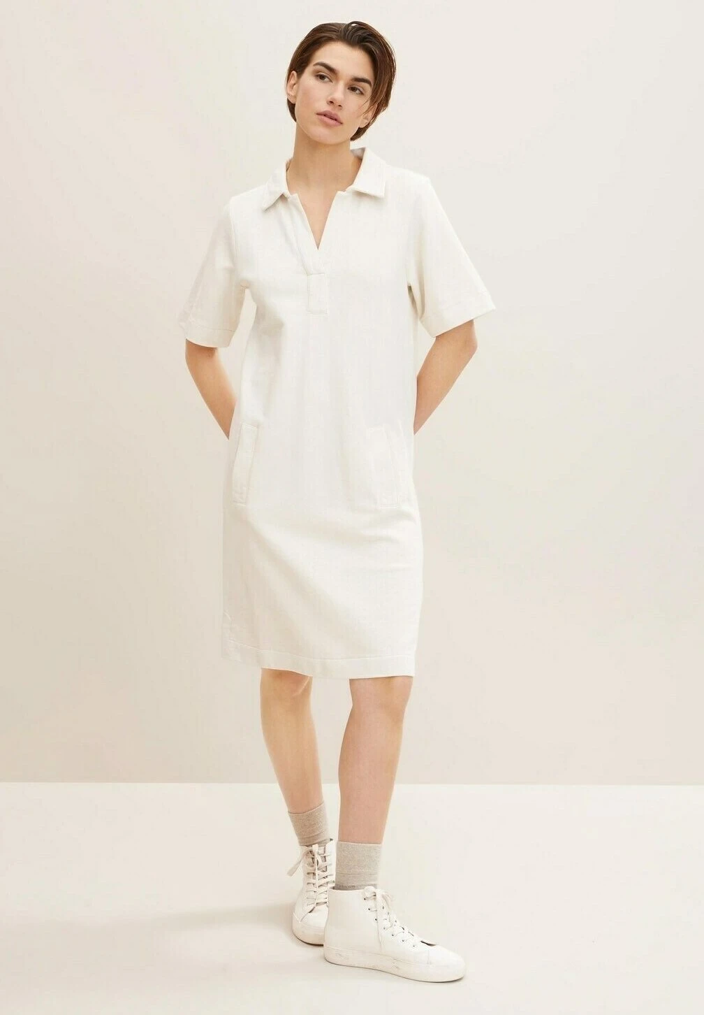 Tom Tailor Jurk - Sand Stone Beige 4 Tom Tailor Jurk - Sand Stone Beige - Afbeelding 2