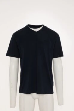 TOM TAILOR Denim Relaxed V Neck - T-Shirt Basic - Sky Captain Blue