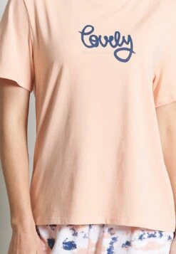 Tom Tailor Shorty - Pyjama - Rot Hell Allover -Tom Tailor Winkel a168f15545a34536b4f46dde88a44c9a