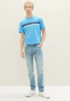 TOM TAILOR Denim Piers Slim- Slim Fit Jeans - Used Bleached Blue Denim -Tom Tailor Winkel a18f49f19a804cbe9175fcf449fbe731