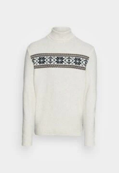 Tom Tailor Cosy Jacquard- Trui - Beige/Navy/White