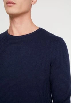 TOM TAILOR Denim Zigzag Structured Crewneck - Trui - Sky Captain Blue -Tom Tailor Winkel a219a7ffb9154c65bb5640282313e222