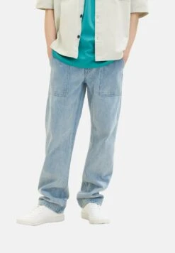 TOM TAILOR Denim Relaxed Fit Jeans - Used Bleached Blue Denim