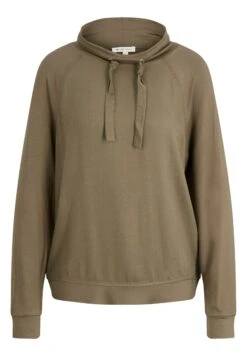 Tom Tailor Lässiges Mit Stehkragen  - Longsleeve - Tarmac Khaki
