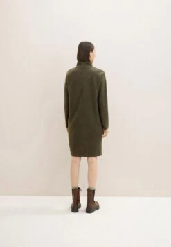 Tom Tailor Gebreide Jurk - Tarmac Khaki Melange -Tom Tailor Winkel a3696403cbbd4471ae3a681a04471241