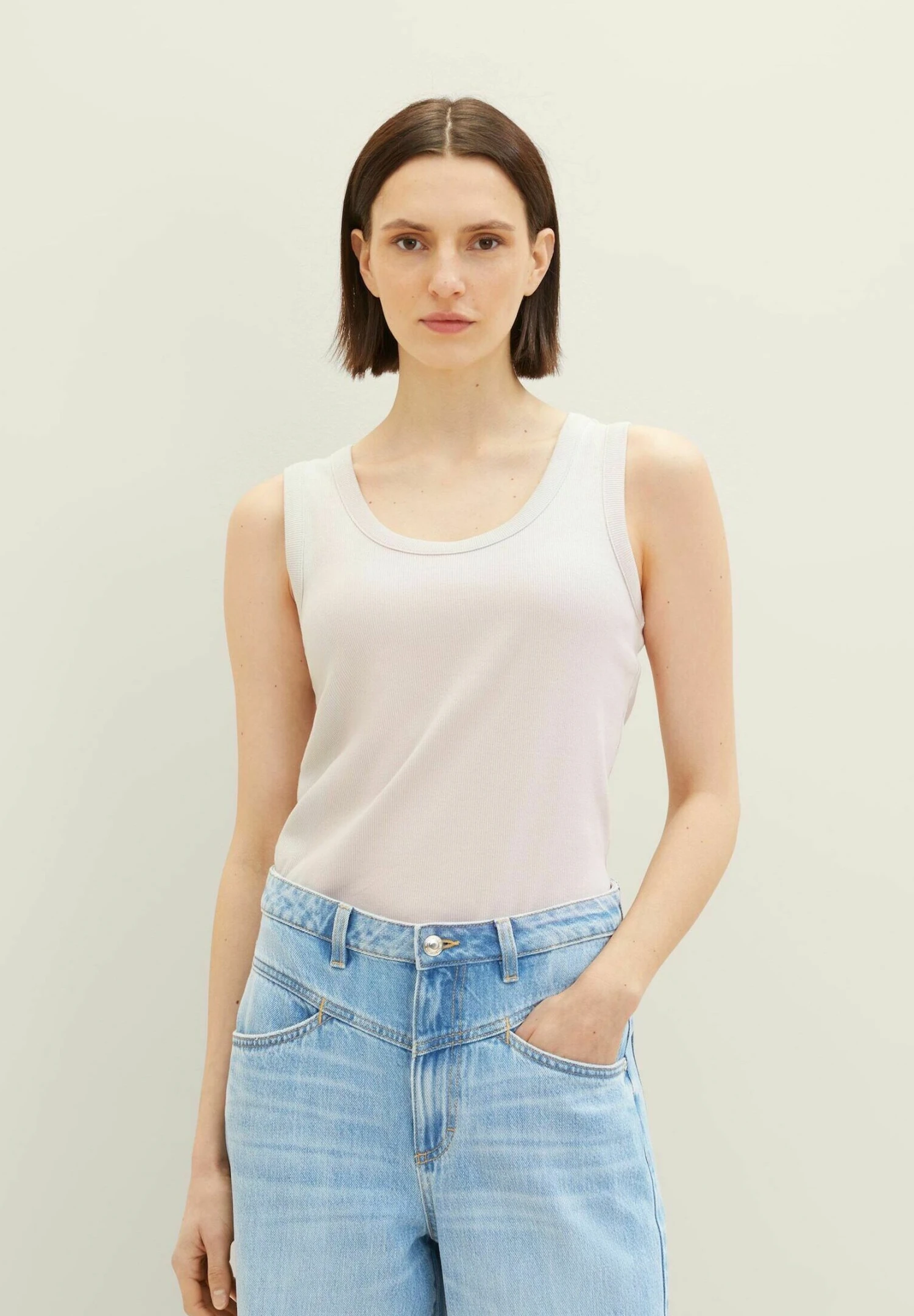 Tom Tailor Mit Struktur - Top - Clouds Grey 3 Tom Tailor Mit Struktur - Top - Clouds Grey