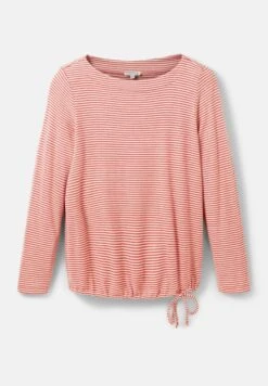 Tom Tailor Gemustertes Mit Schleife - Longsleeve - Pink Beige Stripe -Tom Tailor Winkel a46680a7075a4618ab3c55edf1ec0b5a